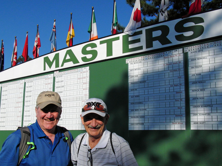 Dan and PJ at The Masters 2019