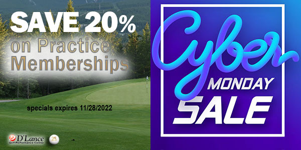 Cyber Monday Indoor Golf Practice Memberships | D'Lance Golf